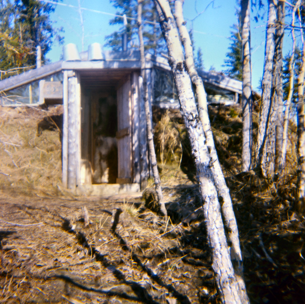 1968, spring. Main entry door of old house.