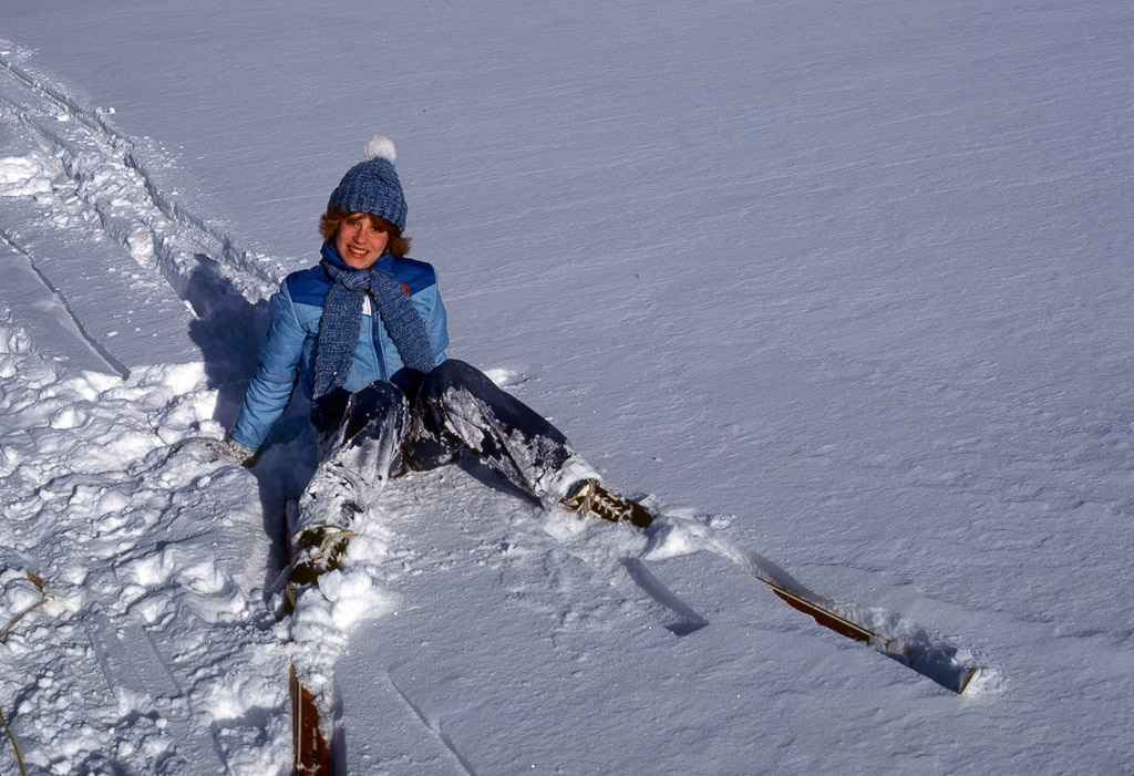 Corie Denslow on skiis