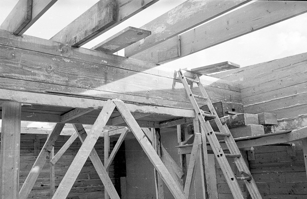 Lumber building under construction