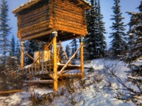 1968 Our new cache built by Richard, Dorene and Gerald, by our new house.