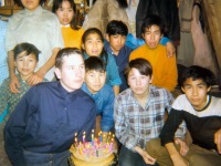 1969 Gary's birthday in our Ambler house.Mabel Johnson, Mina Griest, Emily Douglas, Griest, Charlie Tickett, Bottom Row R to L. Carrol Gray, Tony Jones Lee, Gerald, Frankie Jones.