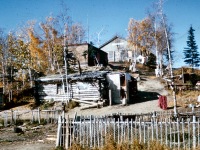 Around 1967 Cora Cleveland's house and church.