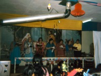 Late 1960s Christmas program at church. L to R: Maude Cleveland, Gladys Downey, Olive Cleveland, Maude Foxglove, Minnie Gray, Dora Johnson, Jacob Johnson.