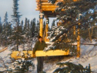 Late 1960s Gary carrying lumber cut on our mill.tif