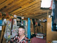 Oliver making pemican in our house.