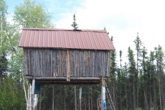 2010 - Oliver's pole cache near Lake Minchumina, photo by Dyre or Rein Dammann.