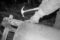 Opening an oil drum