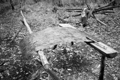 flattened oil drum metal