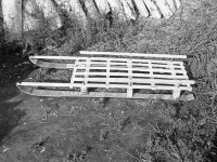 1978 Sled made with ski's as the runners