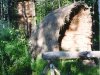 Outhouse covered with straw